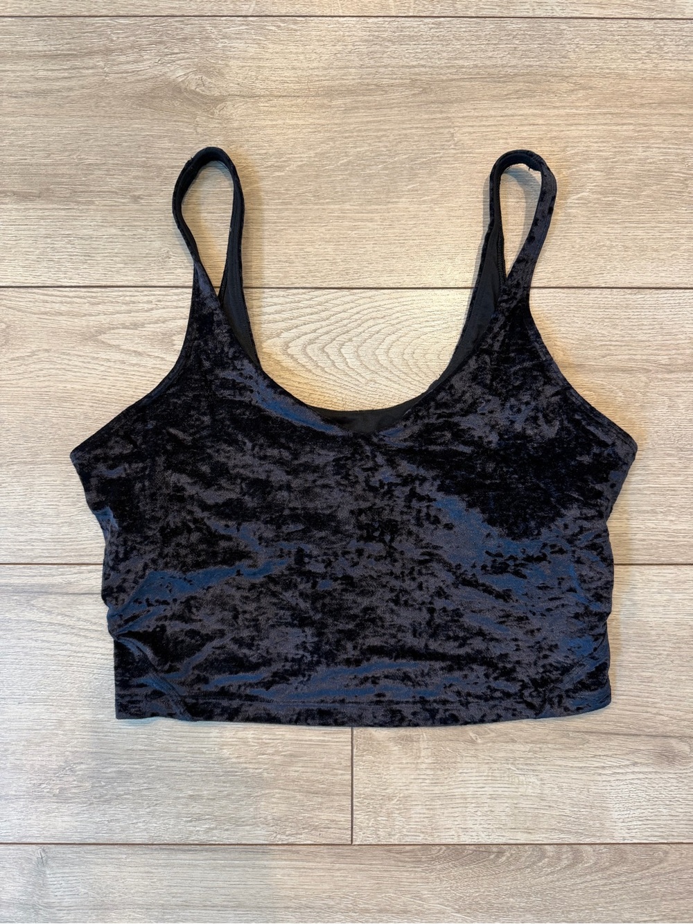 lululemon athletica Crushed Velvet Crop Tank - Black - 12